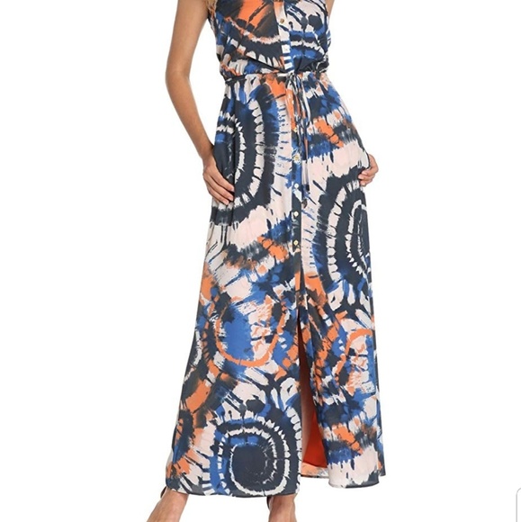 Vince Camuto Tritik Button Down Maxi - Picture 2 of 6